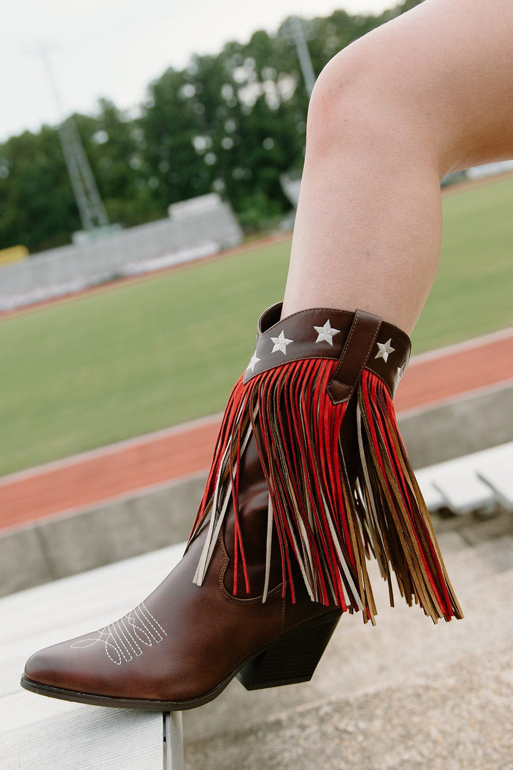 Puff Cowgirl Boots Graphic Tee - Dark Brown