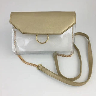 Gold Trim Clear Gameday Purse