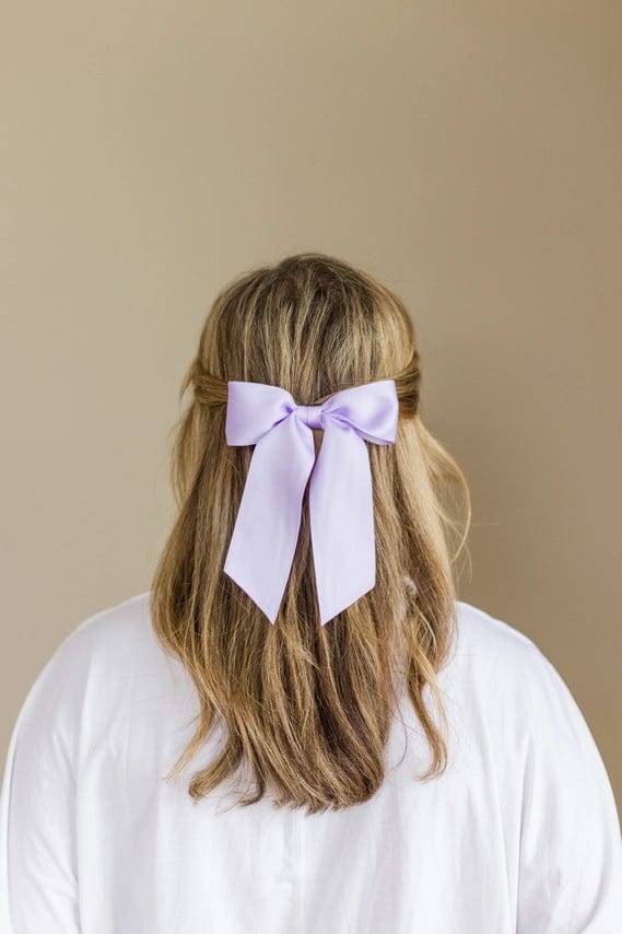 Lavender Luxe Satin Hair Bow