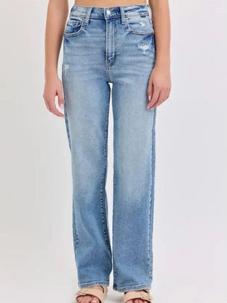 Cello High Rise Medium Wash Dad Jean - Select Trends Boutique