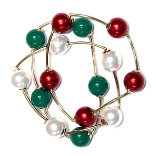 Red & Green Christmas Bracelet Set