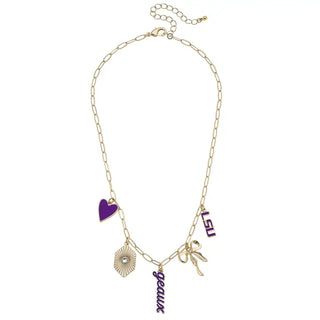 LSU Multi Charm Necklace