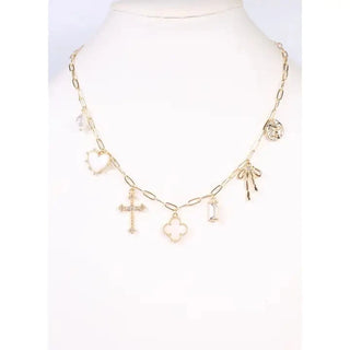 Gold Multi Charm Necklace