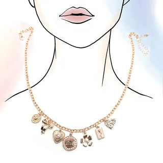 Gold Flower Charm Necklace