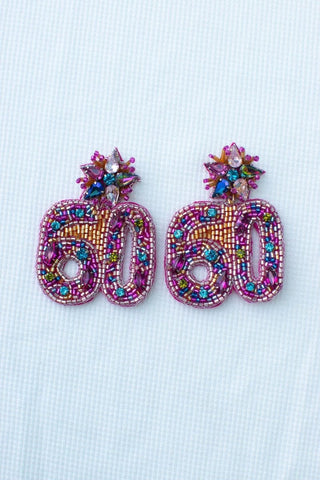 60th Birthday Beaded Earrings | Select Trends Boutique