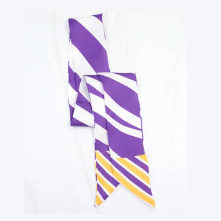 Purple Striped Neck Scarf