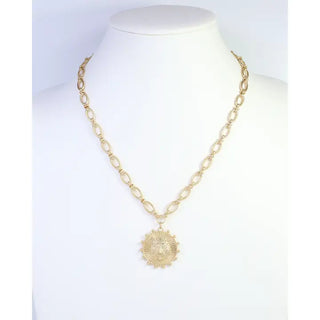 Tiger Coin Pendant Necklace