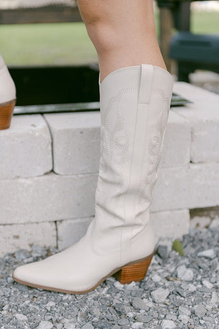 Beige Classic Cowgirl Boot