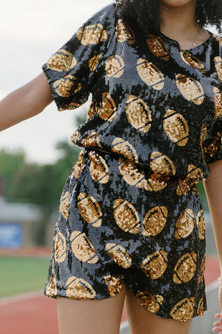 Black & Gold Football Set Shorts