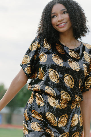 Black & Gold Football Set Shorts