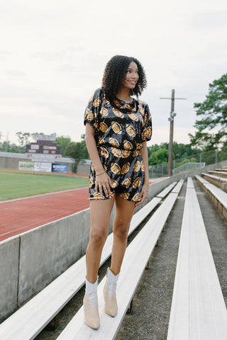 Black & Gold Football Set Shorts