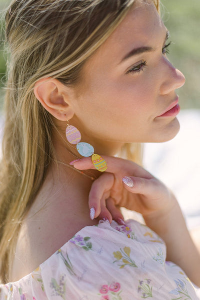 Easter Egg Acrylic Drop Earrings