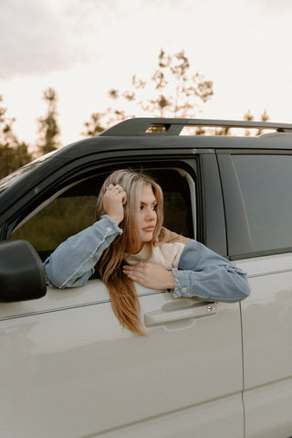 Cream & Denim Combo Sweater