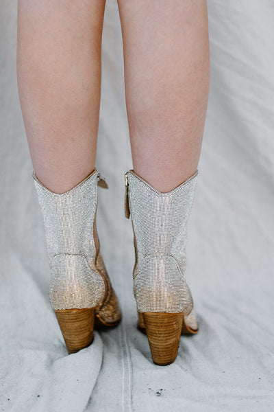 Corkys Gold Ombre Rhinestone Booties