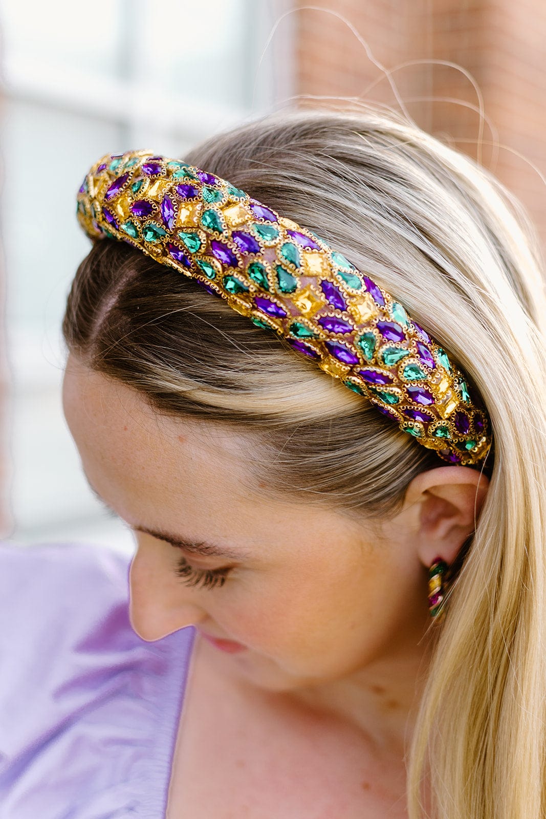 Mardi Gras Jeweled Headband