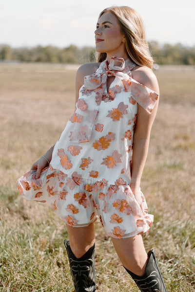 Rose Gold Embroidered Dress