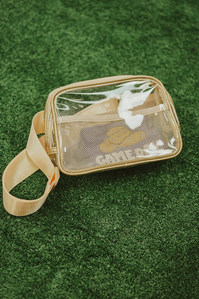Clear Gold Trim Fanny Pack