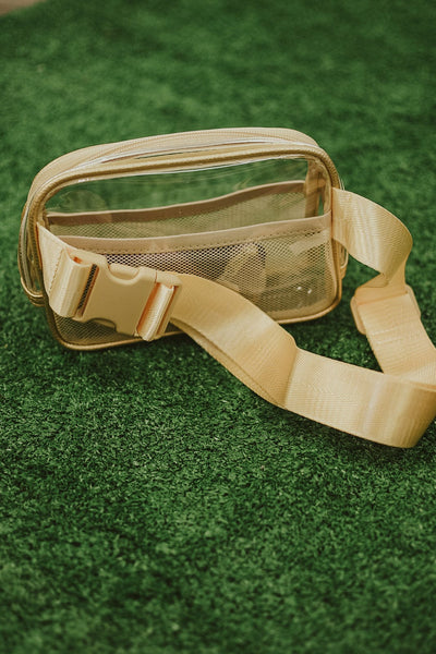 Clear Gold Trim Fanny Pack