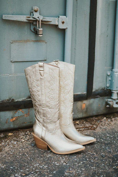 Corkys Gold Metallic Cowgirl Boots