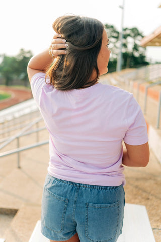 Purple Coquette Football Tee