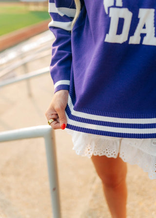 Purple Gameday Varsity Sweater