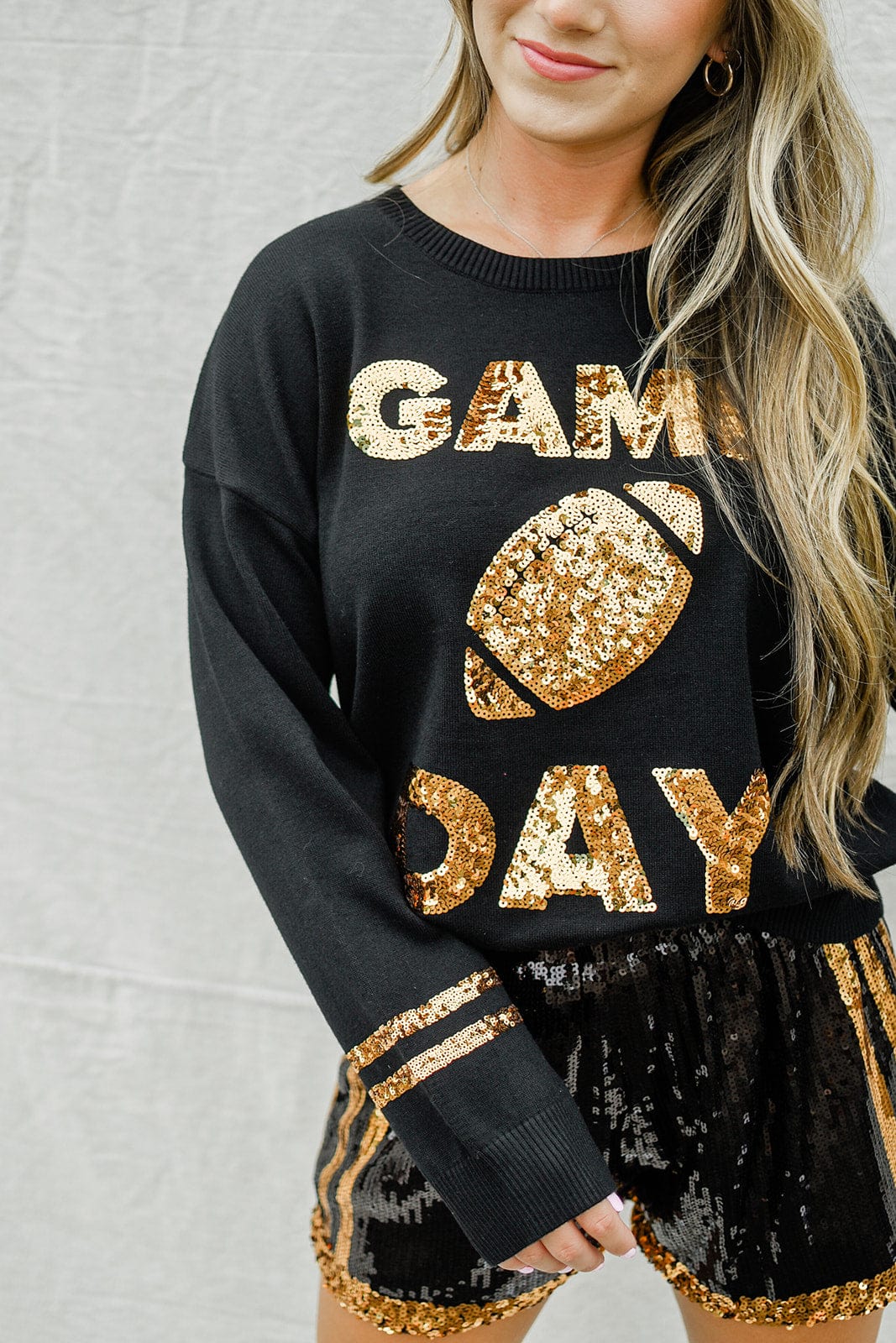 Black & Gold Game Day Sweater