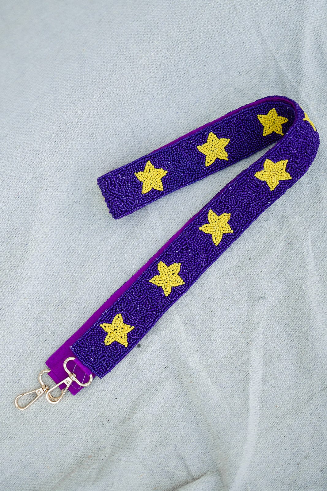 Purple Star Beaded Bag Strap
