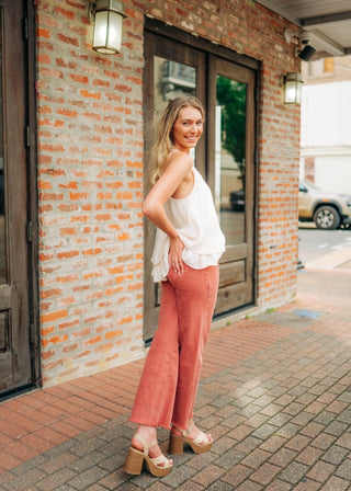 Cream Textured Double Layer Cami