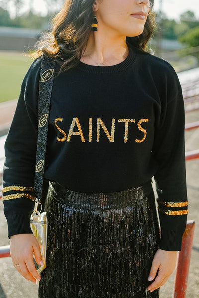 Saints Sequin Knit Sweater