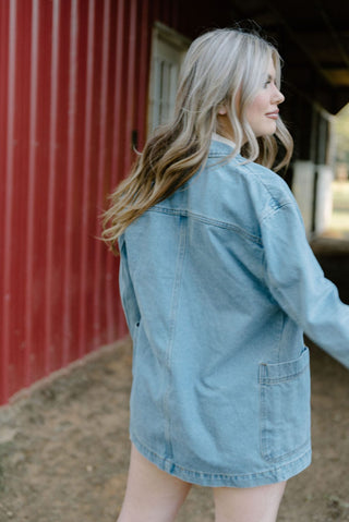 Denim Oversized Blazer