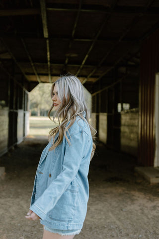 Denim Oversized Blazer