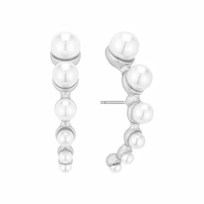 Pearl Accent Stud Earrings