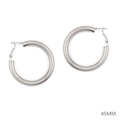 Worn Tube Hoop Earrings