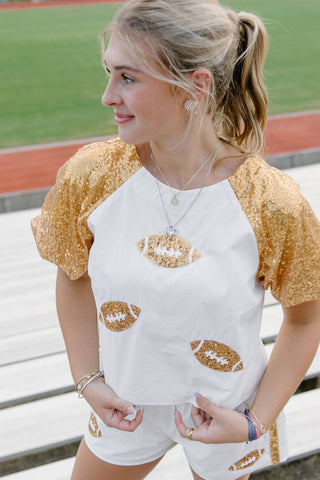 Gold Football Patch Set Top