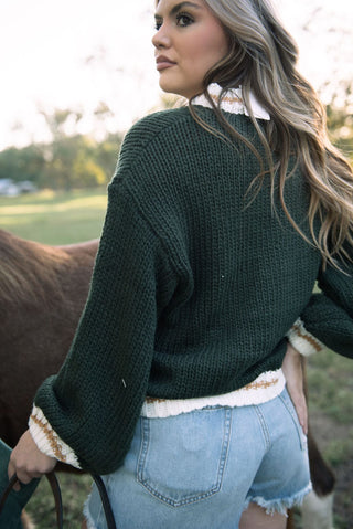 Green Jolly Knit Christmas Sweater