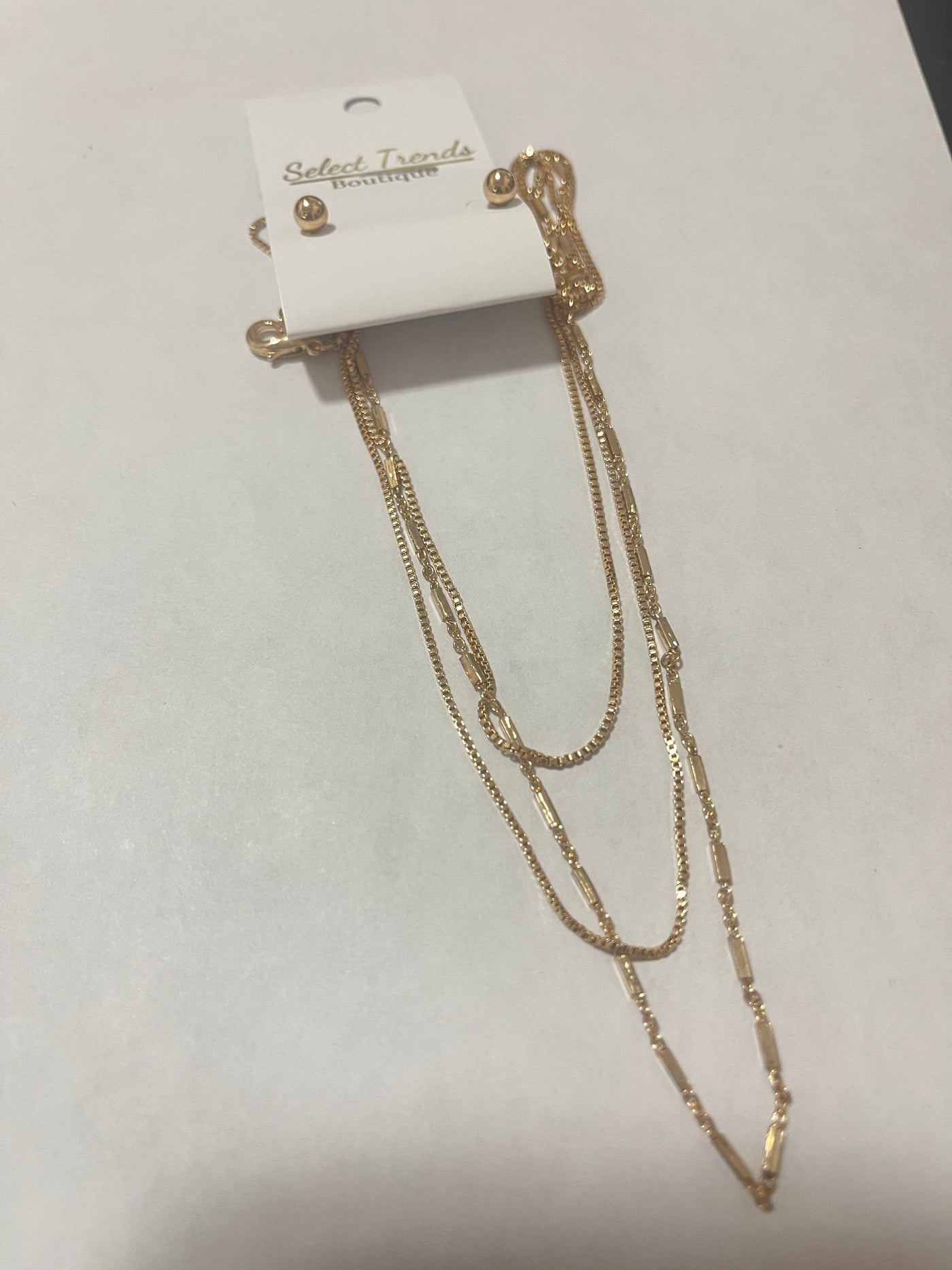 3 Layer Dainty Gold Necklace
