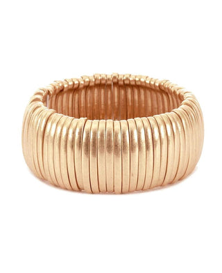 Gold Cobra Bangle Stretch Bracelet