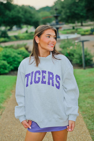 Tigers Polka Dot Mock Neck Sweatshirt