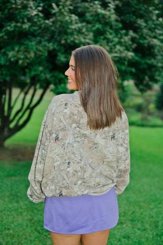 LSU Camo Mockneck Sweatshirt