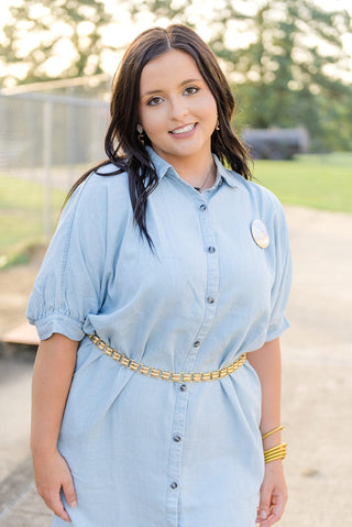 Light Wash Denim Breezy Shirt Dress