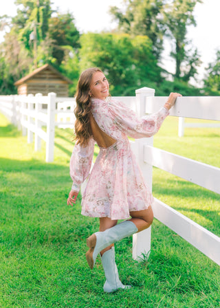 Pink Portia Patchwork Mini Dress