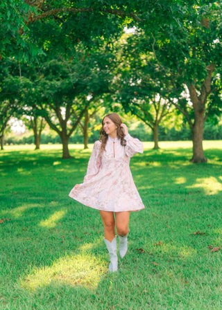 Pink Portia Patchwork Mini Dress