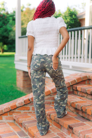 Camo Slung Baggy Jeans