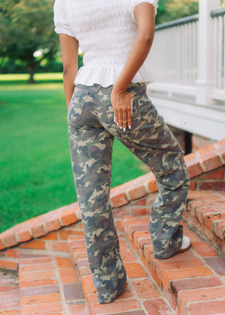 Camo Slung Baggy Jeans