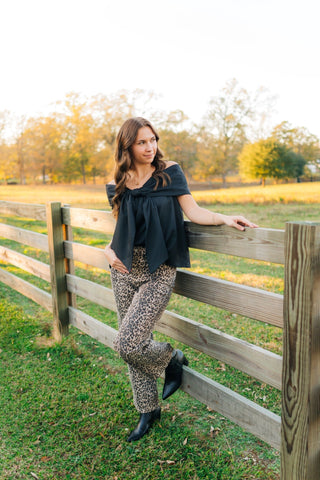 JBD Leopard Straight Leg Jeans