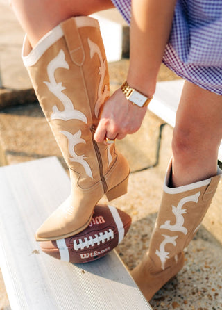 The Adriana Camel Western Boot