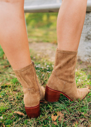 The Vienna Brown Suede Bootie
