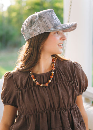 Multi Brown Beaded Necklace
