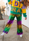 Mardi Gras Sequin Wide Leg Pants