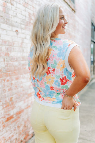 Multicolored Floral Knit Top